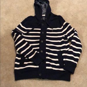 Tommy Hilfiger zip up / button up hoodie